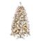 7.5ft. Pre-Lit Flocked Bavarian Pine Artificial Christmas Tree, Clear Lights